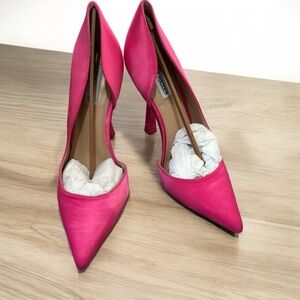 Betsey Johnson Pink Satin Heels